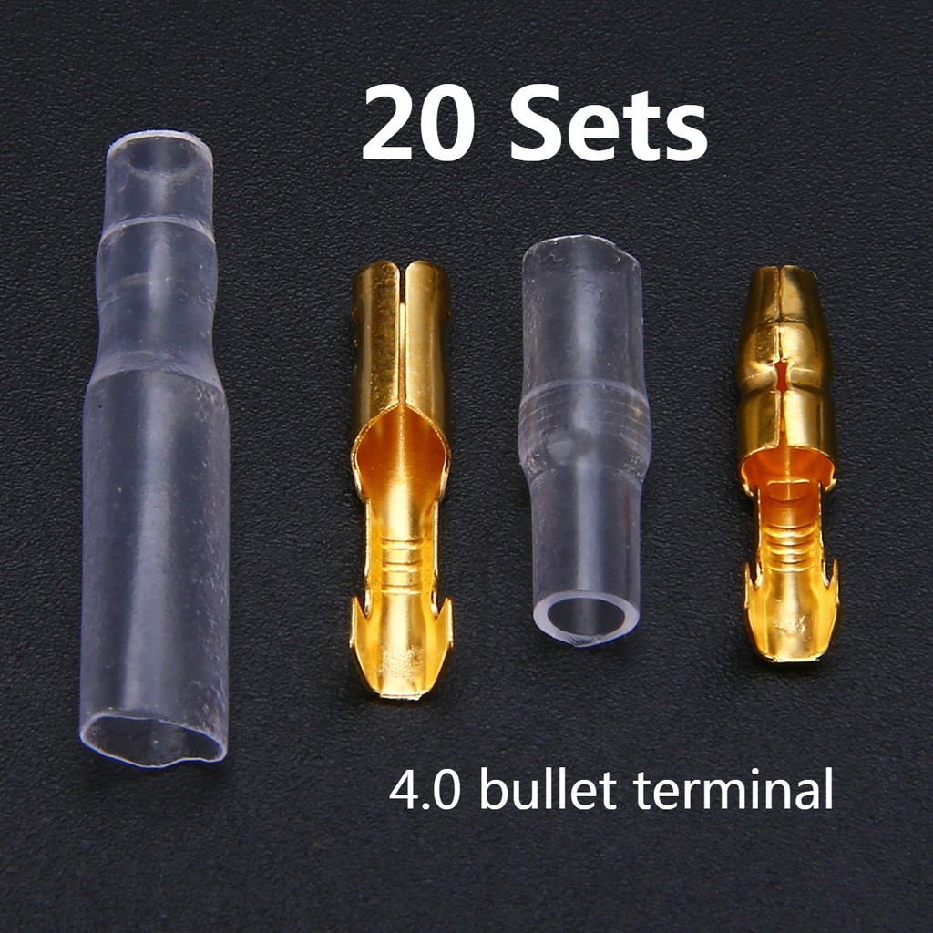 Set 20 Đầu Nối Dây Cáp Xe Máy 4.0mm 1.0 mm Sang 2.5 mm