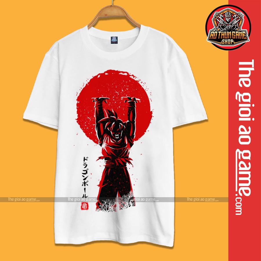 Áo dragon ball Goku nam nữ Áo phông Goku dragon ball  trắng đen form rộng unisex cotton co giãn thoáng mát T02