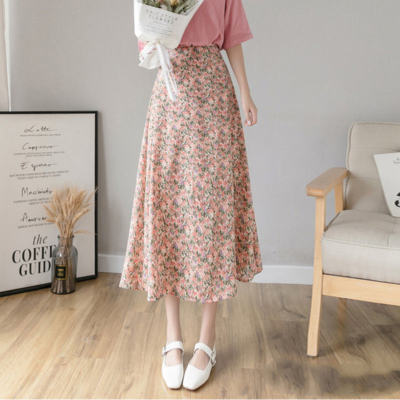 Chân Váy Maxi Lưng Cao In Họa Tiết Hoa Cúc Cho Nữ D141 | BigBuy360 - bigbuy360.vn