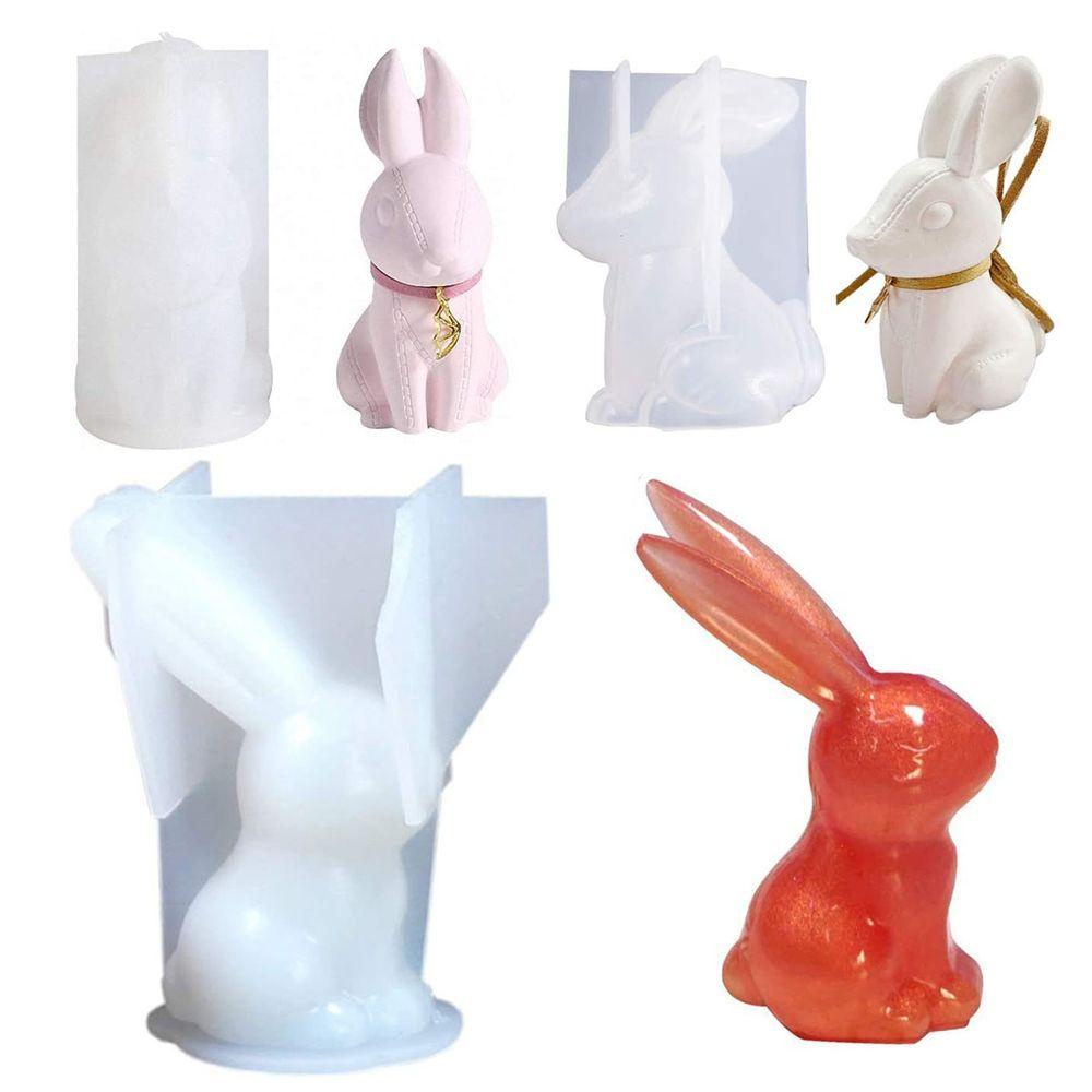 AUGUSTINA Khuôn Silicone Làm Bánh Tạo Hình Thỏ 3D Dễ Thương