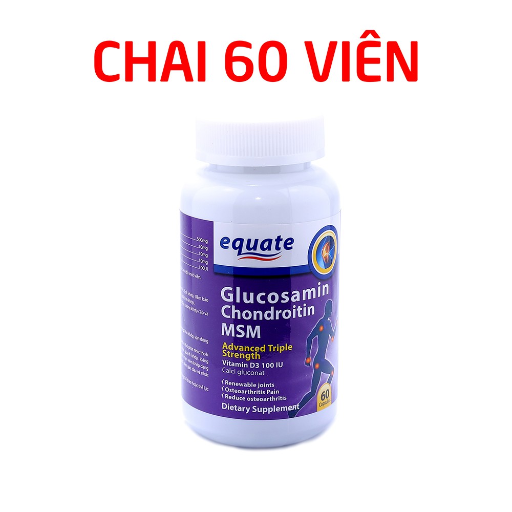Viên xương khớp Equate Glucosamin giảm đau nhức mỏi, thoái hóa khớp - 60 viên