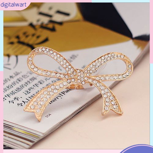 Nhẫn hình nơ đính đá lấp lánh