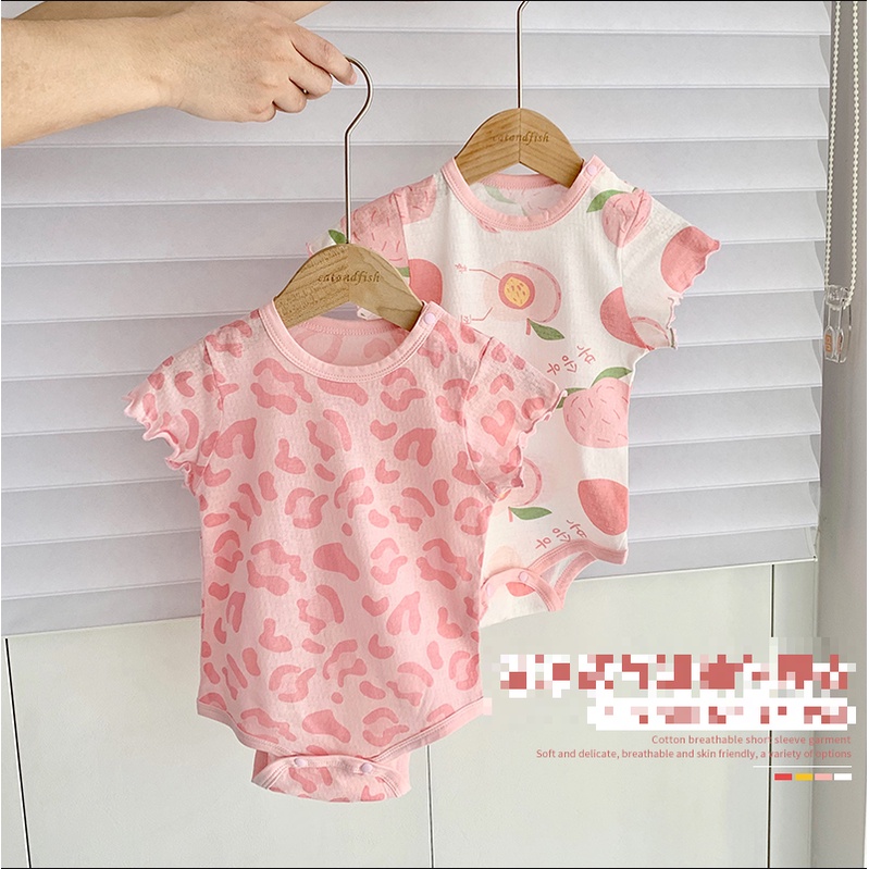(ORDER) Áo liền thân rompers cho trẻ sơ sinh từ 0-2 tuổi cộc tay vải cotton mềm mại cao cấp