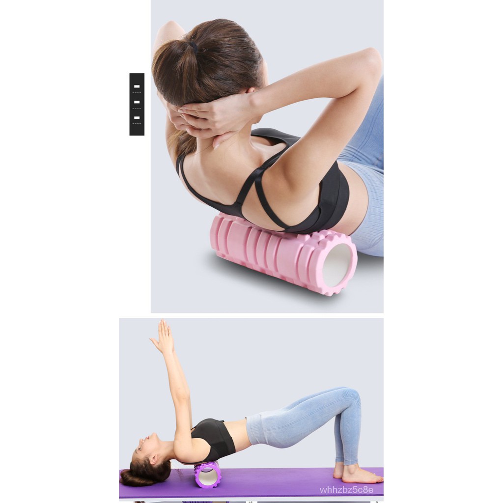 Con lăn Yoga Massage Foarm Roller, ống trụ lăn xốp thể thao giãn cơ có gai roam rollet cao cấp aQyj