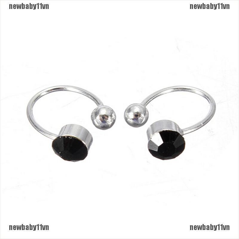 1 Khuyên Kẹp Vành Tai Chữ U Đính Đá Pha Lê