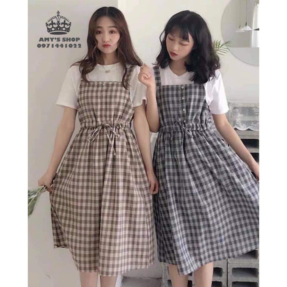 Shop của Amy - ĐẦM KẺ NHÚM EO