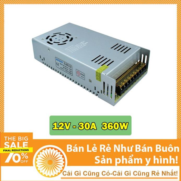 Nguồn Tổ Ong Trong Nhà 12V 30A Có Quạt - Công Suất Thực 360W