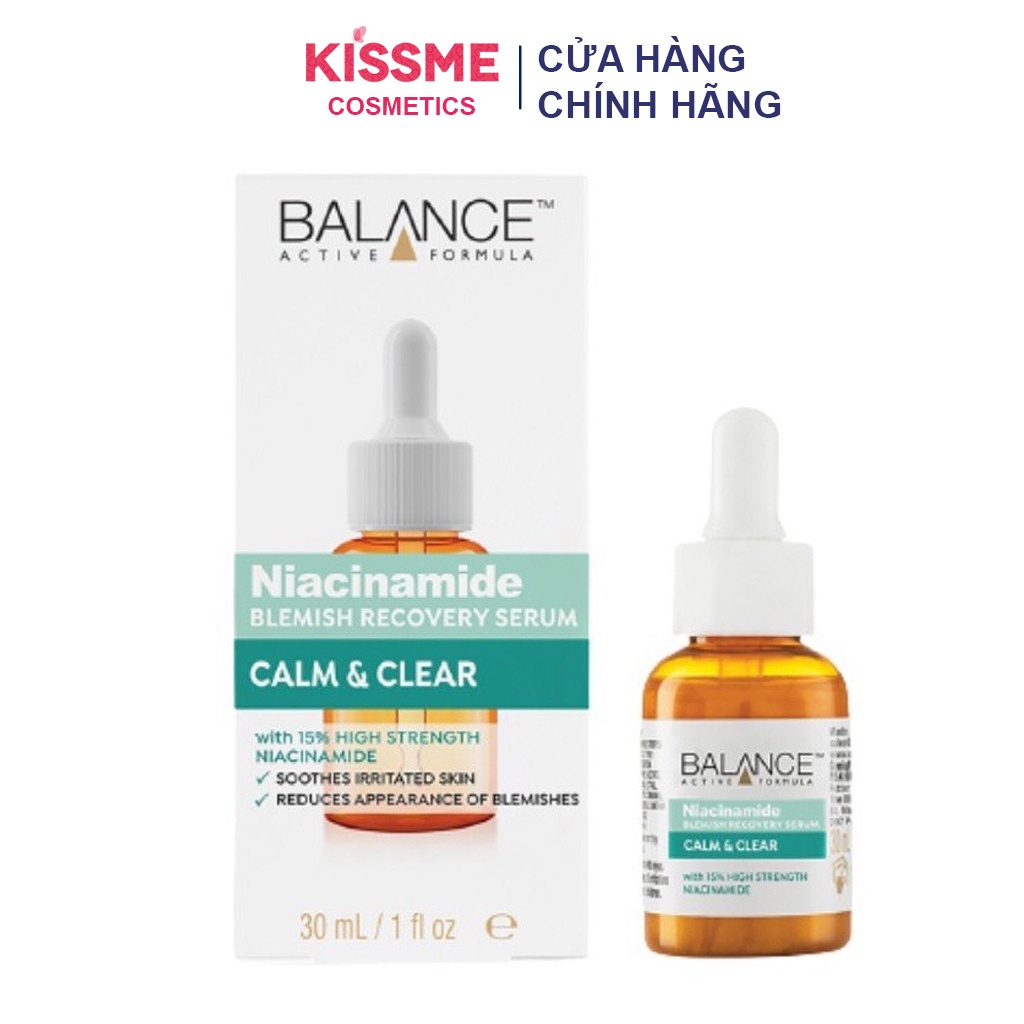 (NHẬP KHẨU CHÍNH HÃNG) Serum Balance Active Formula Niacinamide 15% Blemish Recovery 30ml
