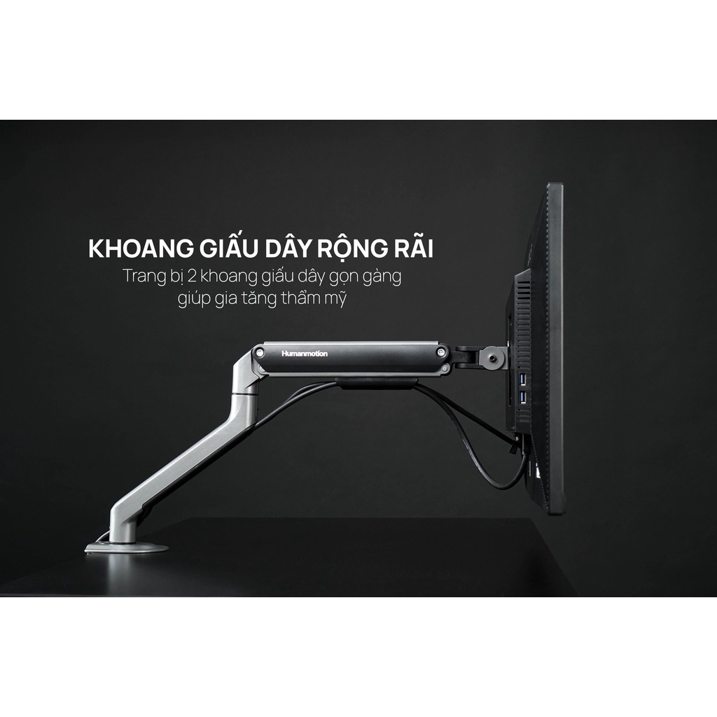 Giá treo / ARM màn hình Human Motion T6 Pro / T6 Pro Dual  - Tay treo linh hoạt, cứng cáp, chuẩn Vesa