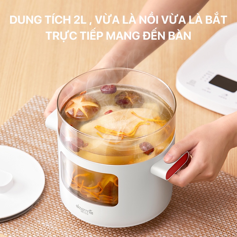 [Mã ELHADEV giảm 4% đơn 300K] Nồi dưỡng sinh đa năng Đeerma DG30 Dung tích lớn 2L 12h giữ ẩm Hầm luộc và hấp