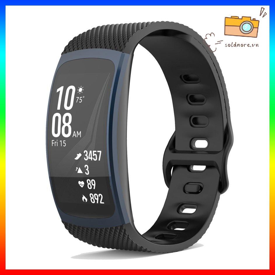 Dây Đeo Thay Thế Chất Liệu Silicon Màu Trơn Cho Samsung Gear Fit2 Pro