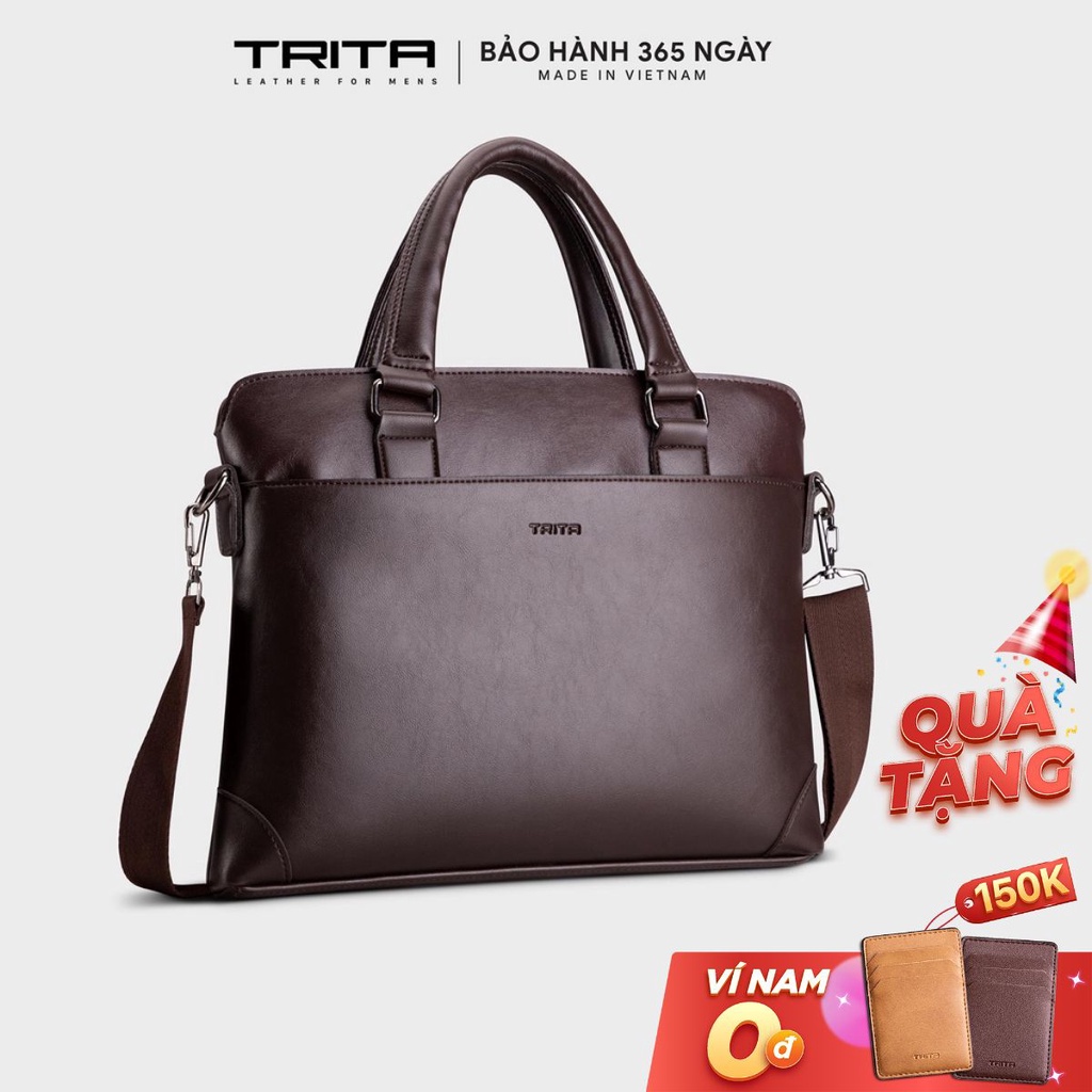 [Mã WABRDEC12 giảm 10% đơn 99K] Cặp da nam công sở TRITA TCA16