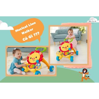 Xe tập đi sư tử cho bé chống vòng kiềng phát nhạc Fisher-Price