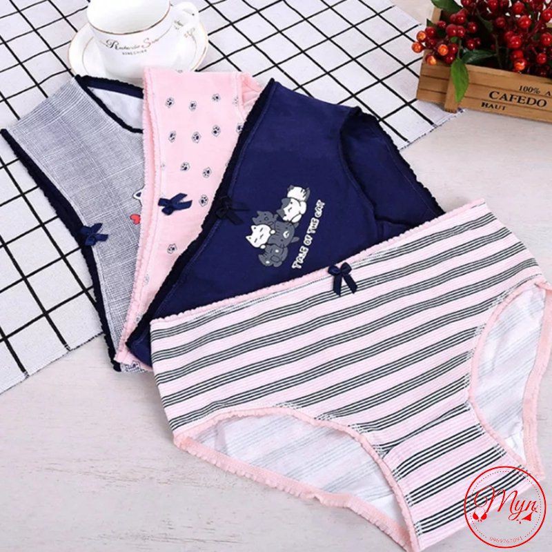 Quần Lót Cotton Nữ Họa Tiết Đáng Yêu Hàng Quảng Châu Cao Cấp