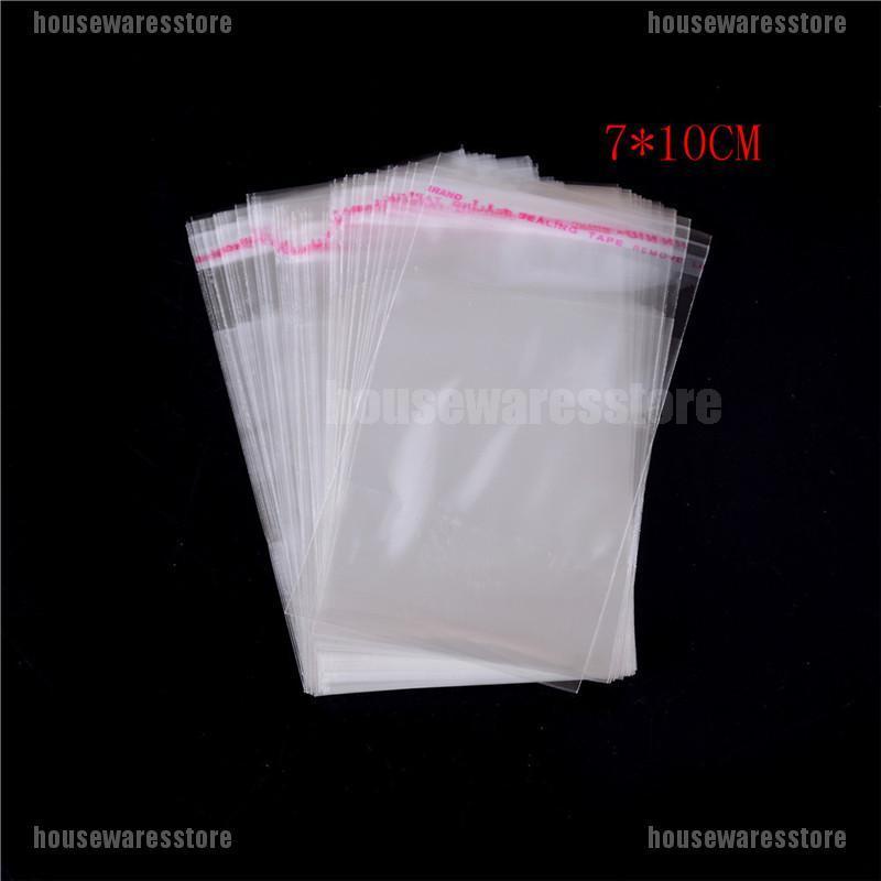 Bộ 100 Túi OPP Nhựa Trong Suốt Tự Dính Dùng Đựng Trang Sức