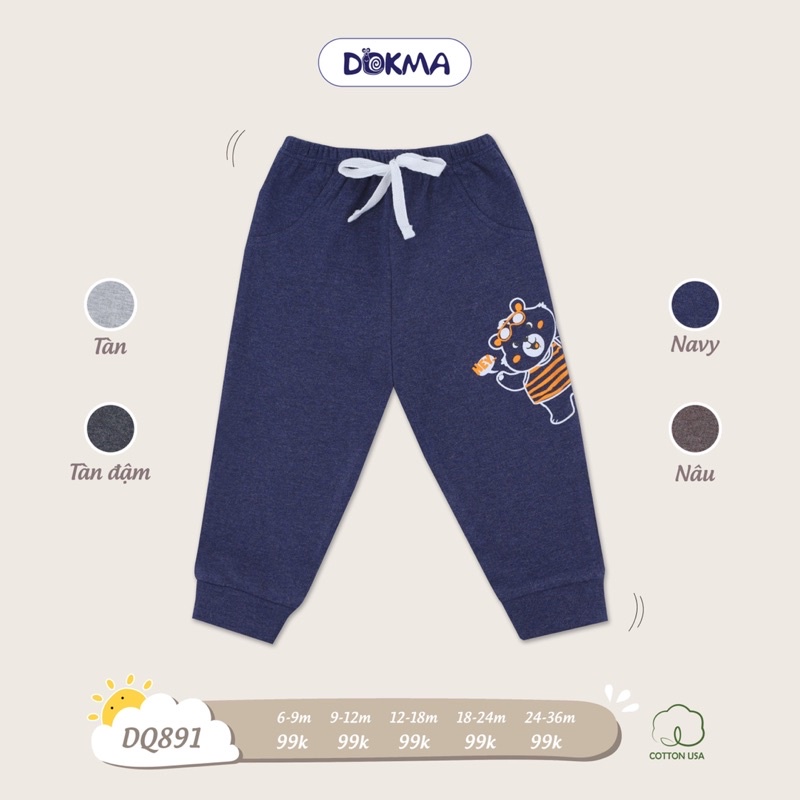 Quần dài bo ống nỉ nhung DOKMA DQ891-  DQ1835