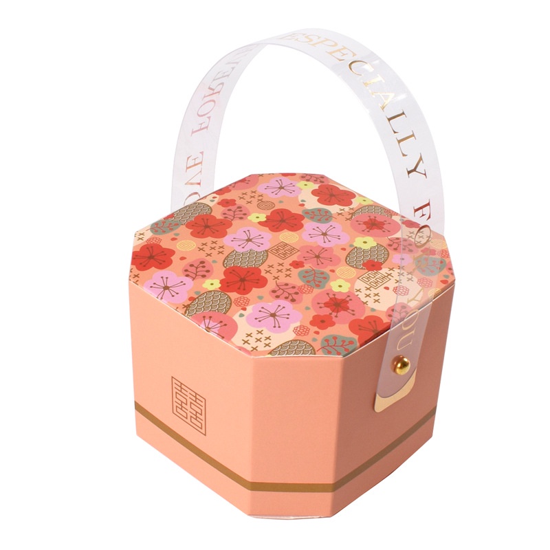 Hộp Giấy Đựng Kẹo Cưới Có Tay Cầm Kích Thước 9 * 9 * 6.5cm