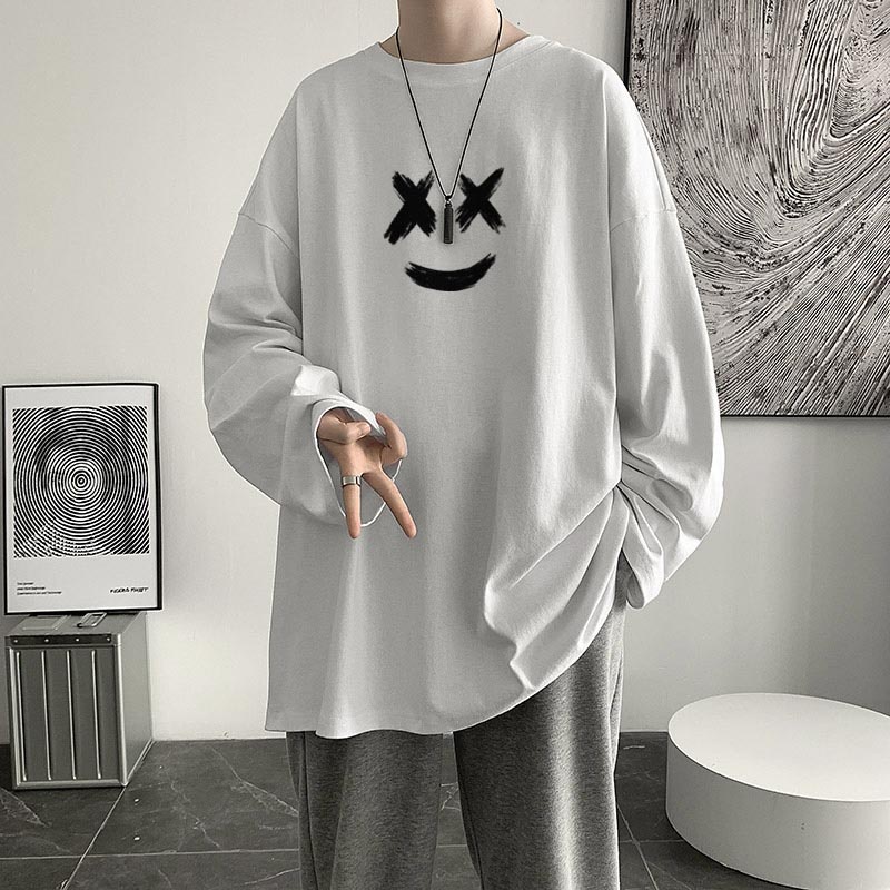 Áo Sweater Tay Dài Dáng Rộng Kiểu Hàn Quốc Thiết Kế Trẻ Trung Cho Nam