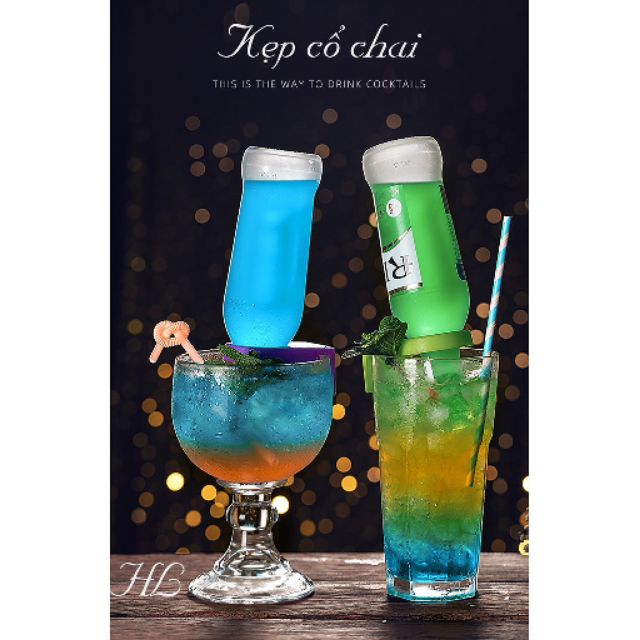 Kẹp cổ chai bia úp ngược ( đủ mầu )