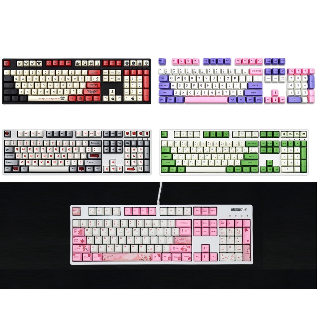 Set Keycap PBT Dye sub fullsize TKL - Bộ nút bàn phím cơ phối màu sẵn