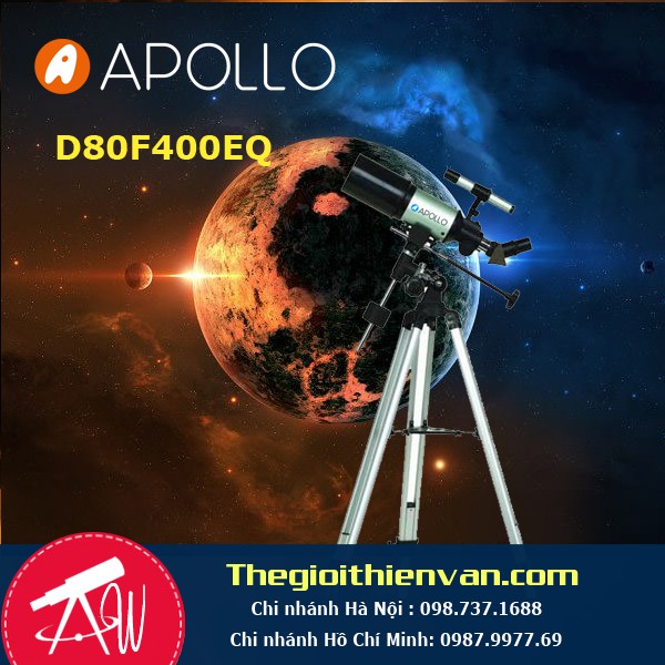 Kính thiên văn khúc xạ apollo 80F400EQ-A 1 - Hàng chính hãng