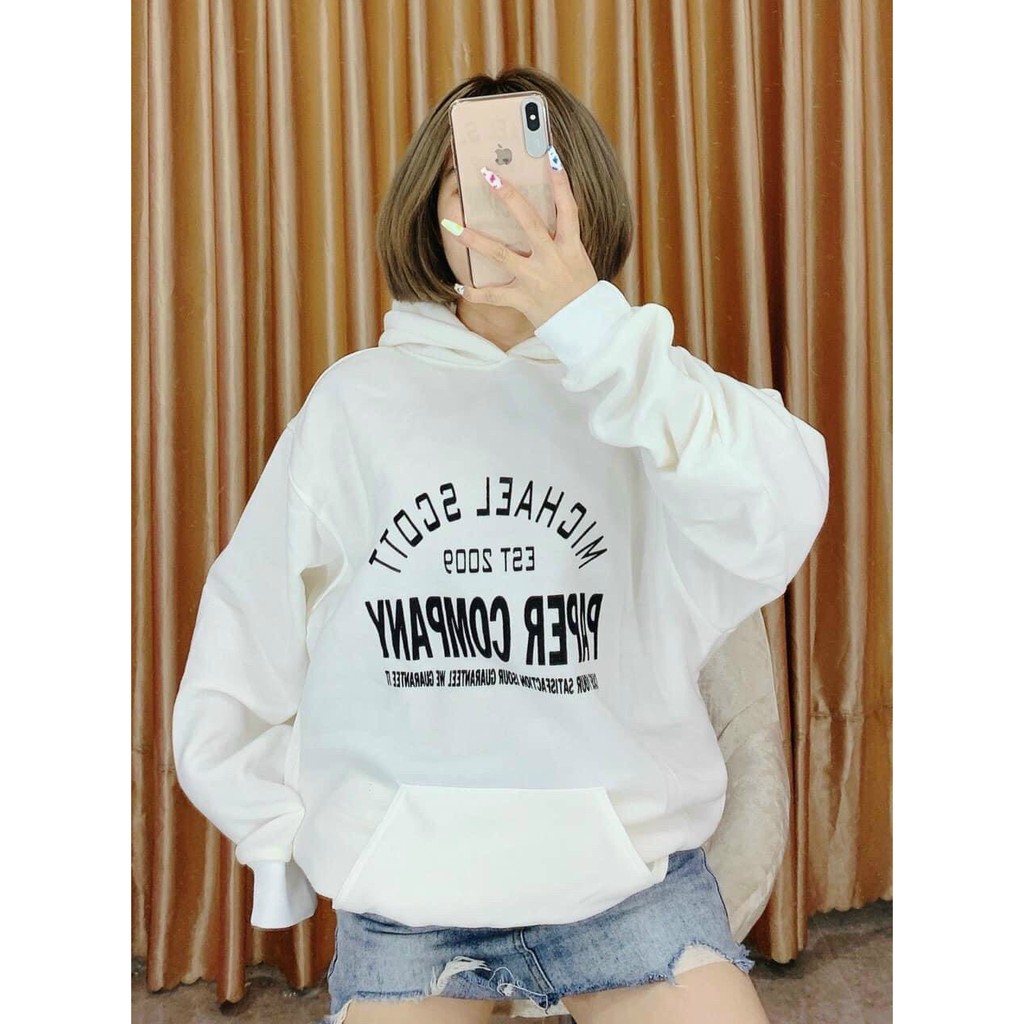 Áo hoodie form rộng phong cách Hàn Quốc năng động cho cặp đôi