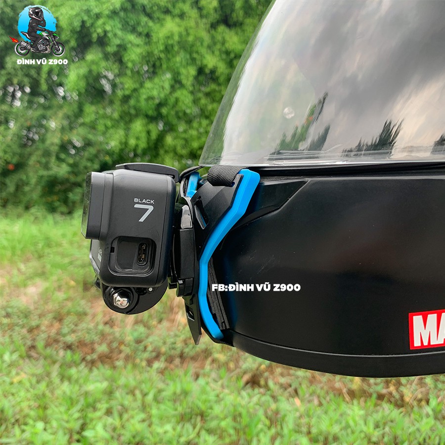 Mount gắn camera hành trình lên cằm mũ fullface hãng TELESIN CAO CẤP (gồm 1 mount + 1 móc chữ J và 1 dây dự phòng) | BigBuy360 - bigbuy360.vn