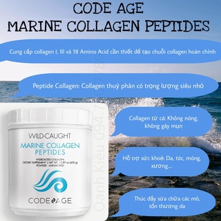 [ CÔNG TY] Bột Collagen Code Age Marine Collagen Peptides & Multi Collagen Peptides