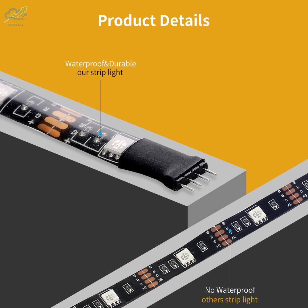 Dải Đèn Led 5v 0.5m Với 3 Nút Bấm Dùng Để Trang Trí | BigBuy360 - bigbuy360.vn