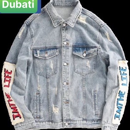 ÁO KHOÁC JEAN NAM CHẤT BÒ XANH  CHỨ STRANGE SIÊU HOT TREND CAO CẤP-DUBATI FASHION
