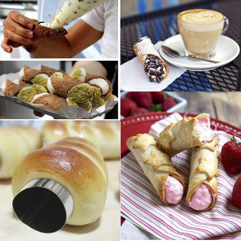 Non-Stick Cream Croissant Stainless Steel, 30 Baking Cones