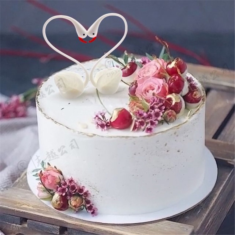 đồ trang trí bánh kem [FREESHIP❤️] cặp thiên nga mẫu mới