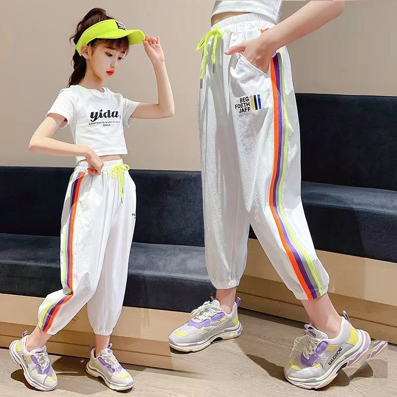 Quần Thể Thao Dáng Rộng Mỏng Phong Cách Mới Cho Bé Gái