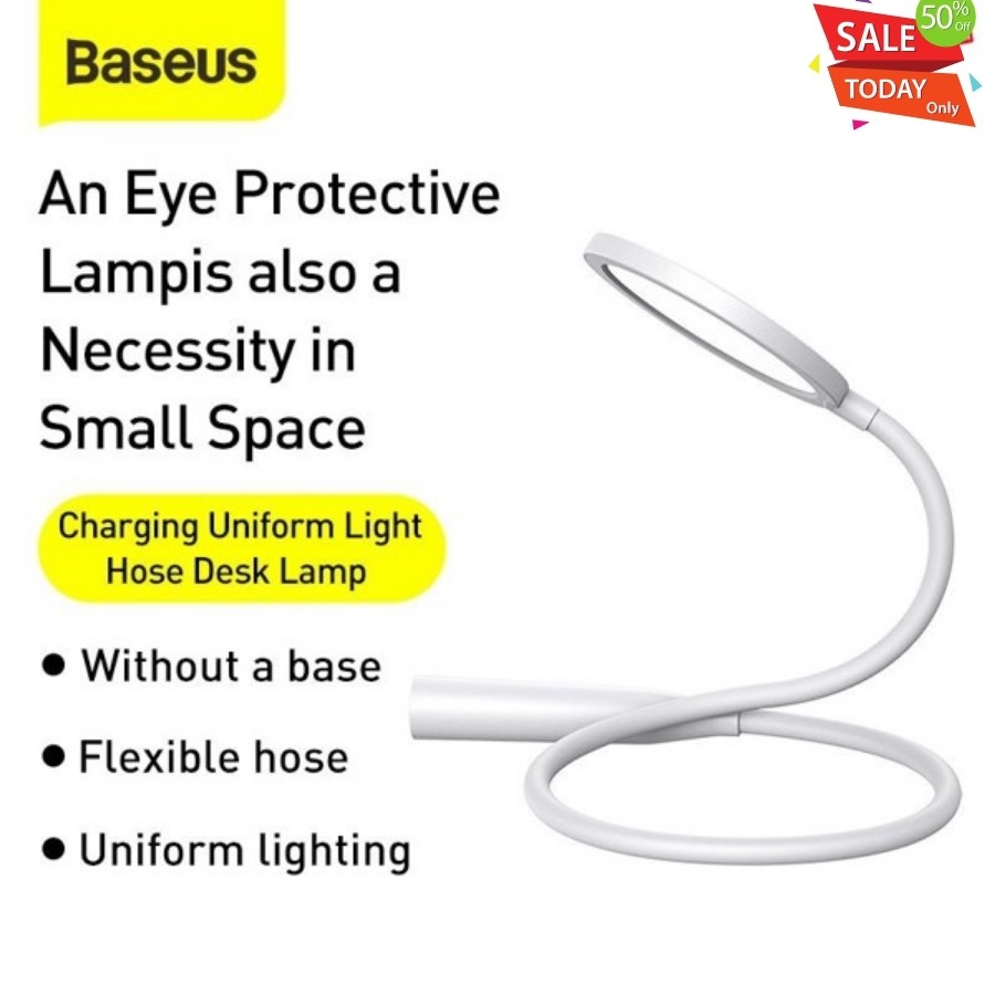[Chính hãng Sẵn] Đèn đọc sách bảo vệ mắt Baseus Comfort Reading Lamp 1800mAh, Brightness Adjustment, Ra90/4000K LV846-WH