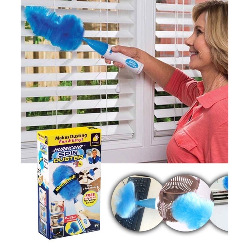 Chổi Quét Bụi Tích Điện Spin DUSTER Thông Minh Đa Năng Tiện Ích .Pin Sạc Tuyển Sỉ
