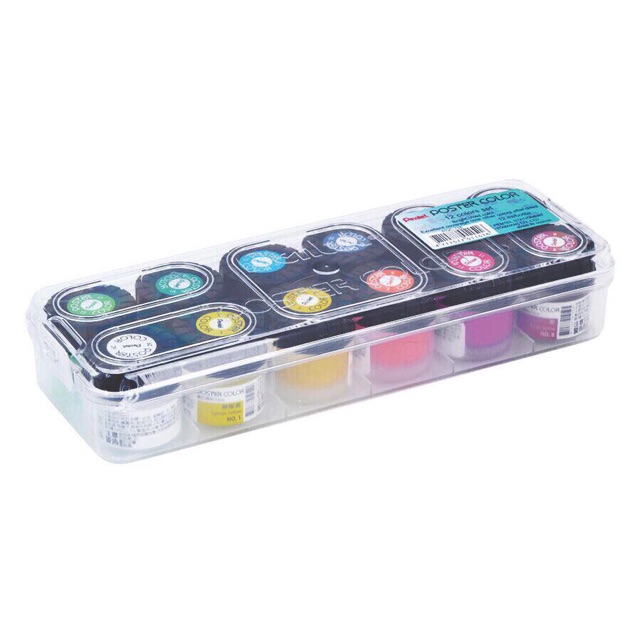 Bộ 12 Màu Poster Pentel POC-12E Dạng Hộp Nhựa 12ML | Thiết Kế Nhỏ Gọn | An Toàn Không Độc Hại | Chất Lượng Nhật Bản |