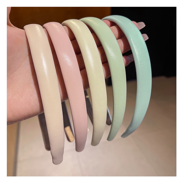 Dây Buộc Tóc Bằng Da pu Màu Kẹo Đơn Giản Đa Năng Thời Trang Mùa Hè Dành Cho Bạn Nữ