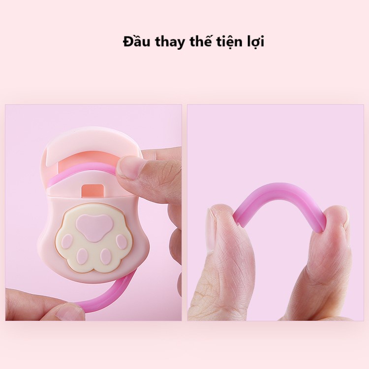 [Hàng mới về] Dụng Cụ Uốn Lông Mi Hình Mèo Dễ Thương Thiết Kế Nhỏ Gọn Tiện Dụng Khi Du Lịch