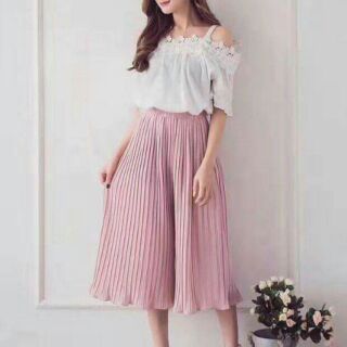 Quần ống rộng xếp ly Quảng châu -3058