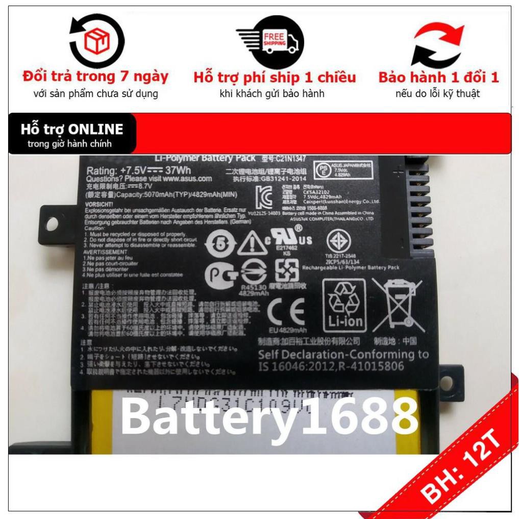 [BH12TH] Pin Laptop Asus X555 Series F555 Series A556 Series  R556 Series K555 Series   – Mã Pin C21N1347 Hàng Mới 100%