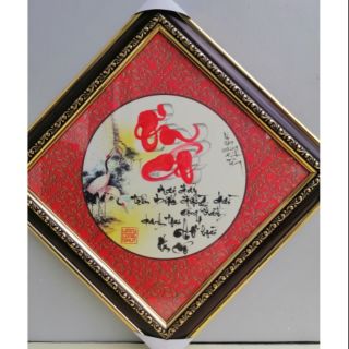 Thư pháp ơn cô kích thước 32cm x 32cm .quà tặng tri ân thầy cô 20/11. quà tết.