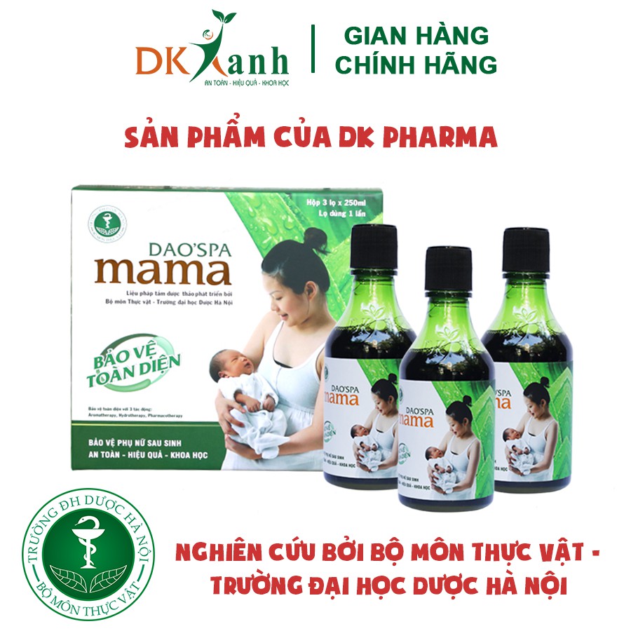 [HÀNG CÔNG TY] Xông tắm cho mẹ sau sinh Dao'spa mama chính gốc Dao đỏ,  Đại học Dược HN - DK Pharma - 250ml/chai