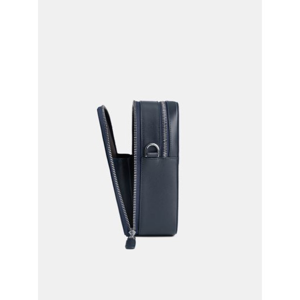 Túi Đeo Chéo Nam Da Bò Epi Cao Cấp FRANK Antonie Messenger Bag Túi Đựng Điện Thoại, Ipad Mini-Xanh Royal
