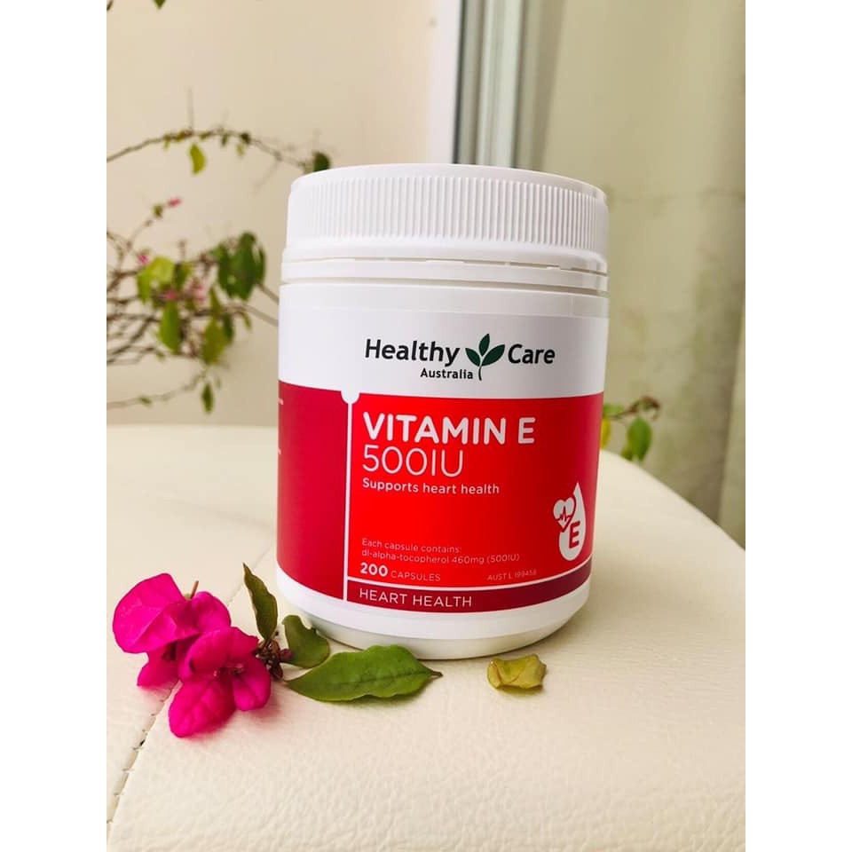 (Hàng chemist) Healthy Care vitamin E [Úc] - hộp 200 viên 500IU