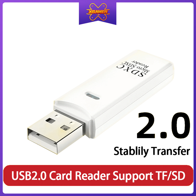 Đầu đọc thẻ nhớ USB 2.0 3.0 mini bằng nhựa ABS đa năng 2 trong 1 hỗ trợ thẻ TF SD cho máy tính / xe hơi