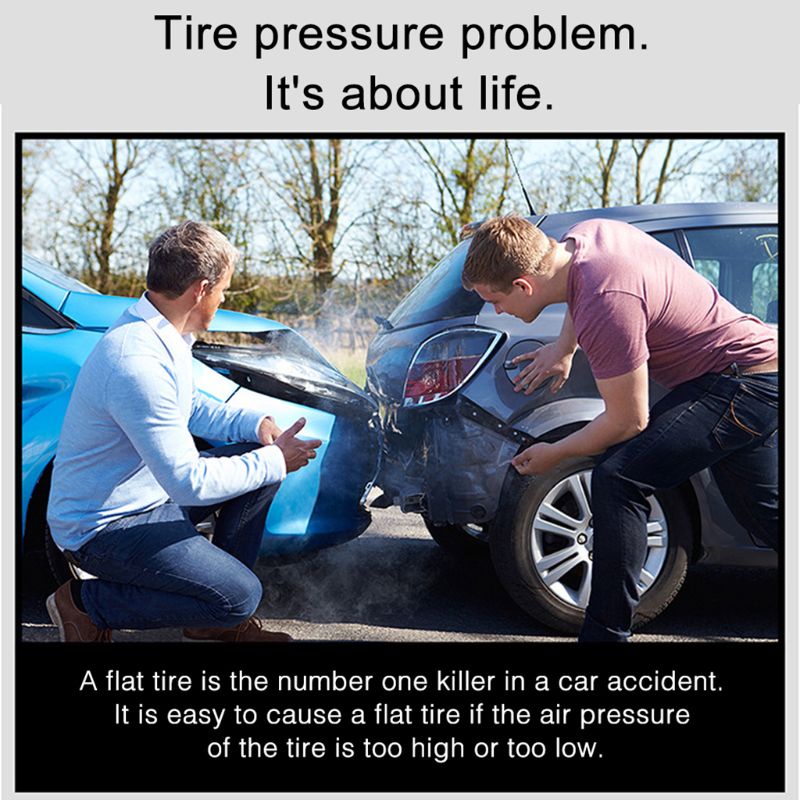 Máy bơm hơi mini 12V có đèn LED tiện lợi