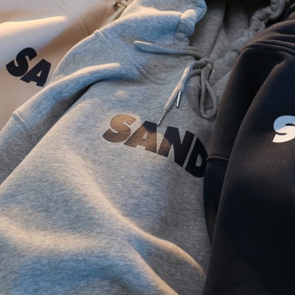 Áo hoodie ZHELIHANGFEI tay dài dáng rộng in họa tiết phong cách đi học