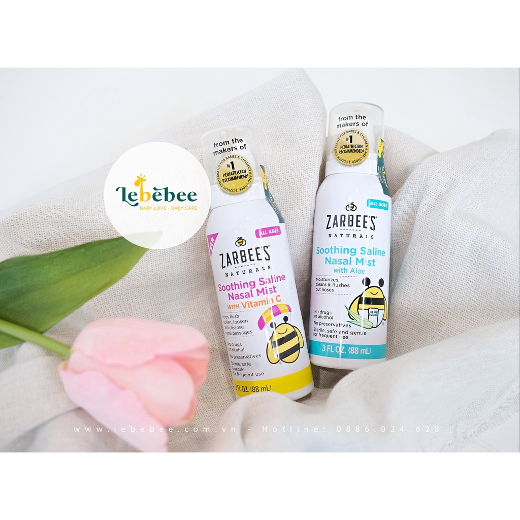 Xịt mũi Zarbees cho bé từ sơ sinh