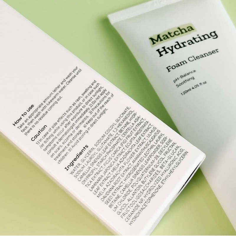 Sữa rửa mặt trà xanh dịu nhẹ B.LAB Matcha Hydrating Foam cleanser 120ml