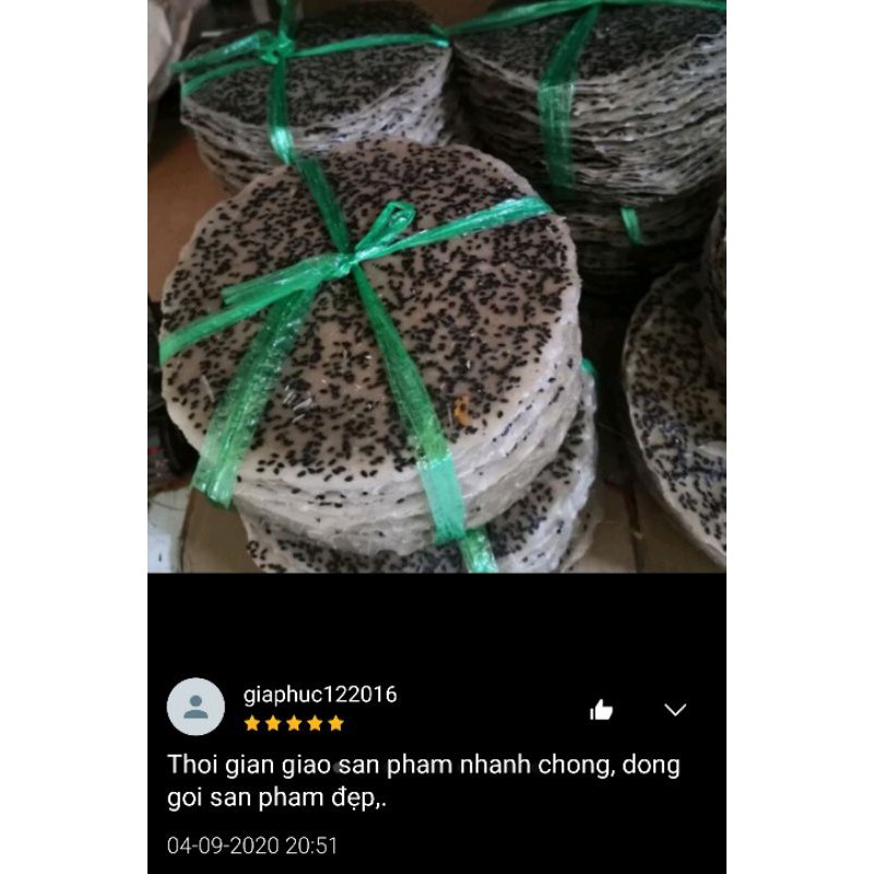 Combo 50 bánh tráng mè đen nước cốt dừa Tây Ninh loại 1500g/50 bánh